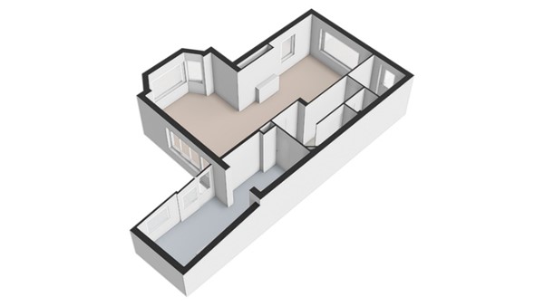 Plattegrond - Spoorsingel 100, 2613 BC Delft - Begane grond-3D.jpg
